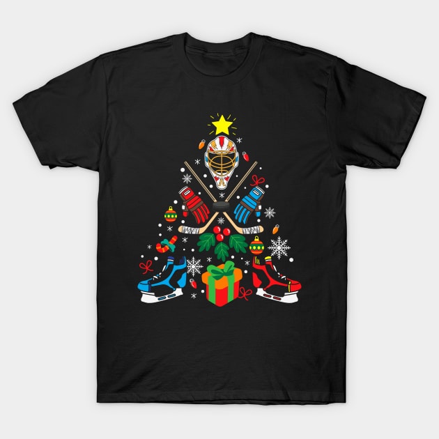 Ice Hockey Christmas Ornament Tree Funny Xmas Gift T-Shirt by saugiohoc994